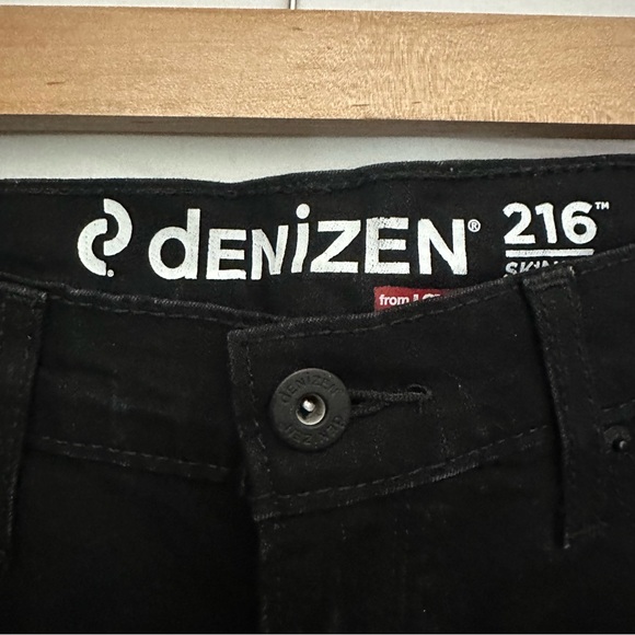 Denizen Levi's 216 Slim Fit Jeans Men's z 33x32-Classic Black Denim Stretch Low - Picture 4 of 16